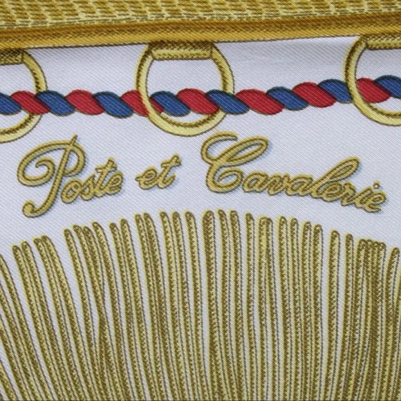 Auth HERMES Carre90 Poste et Cavalerie Silk Scarf - Picture 5 of 5